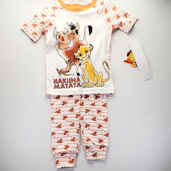 Disney Lion King Hakuna Matata Toddler Boys 2 Piece Sleepwear Pajama Set